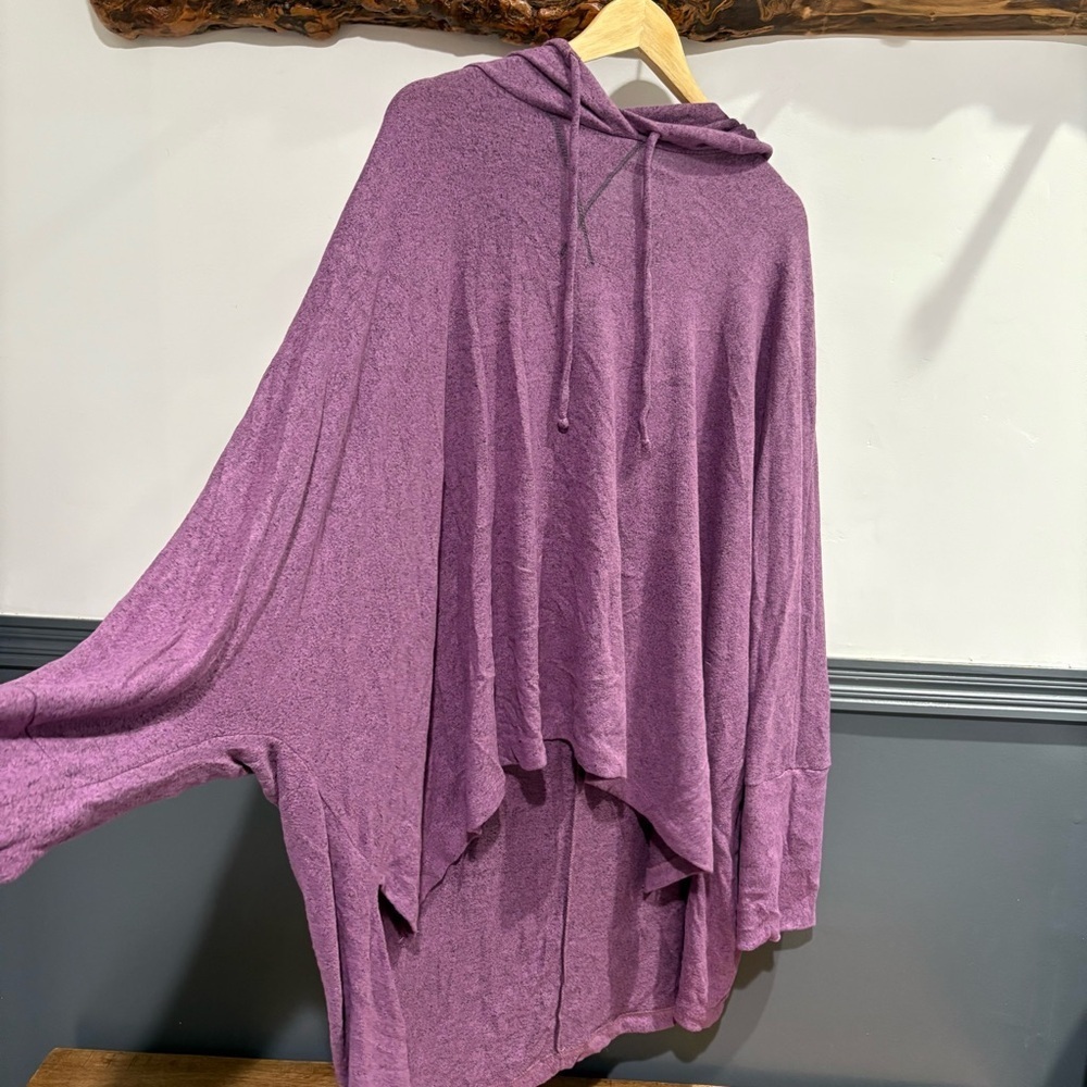 Chic Soul Lavender Knit Hoodie Plus Size - Picture 6 of 8